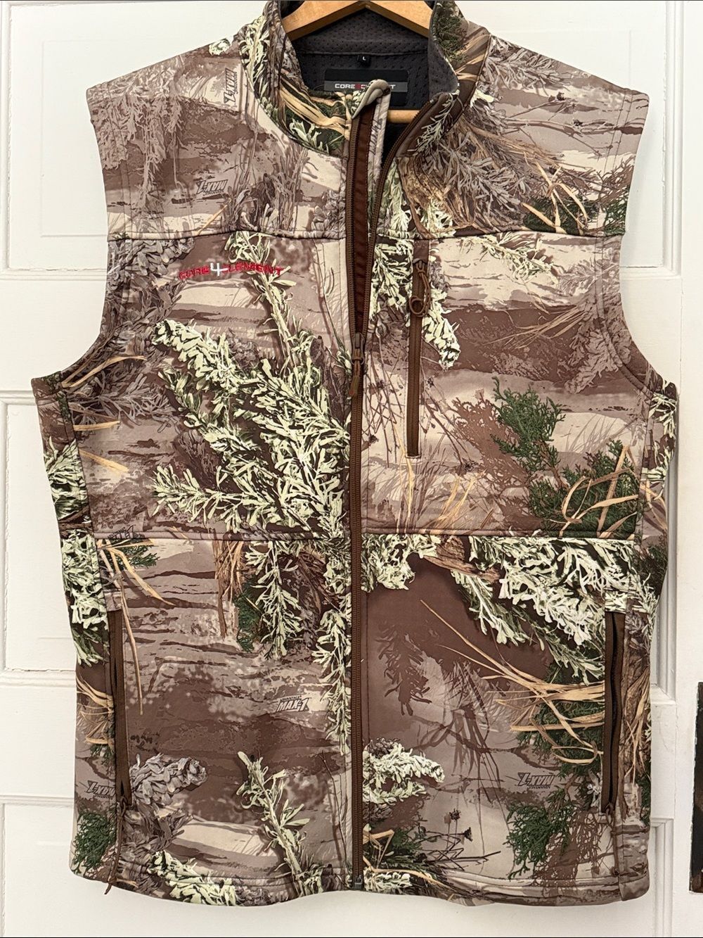 Core4Element Softshell Hunting Vest Realtree MAX-1 Camo Men's Size Large